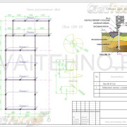 Схема расположения свай для строительства одноэтажного дома каркасного типа