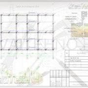 Схема расположения свай для строительства одноэтажного дома 8000х12000мм
