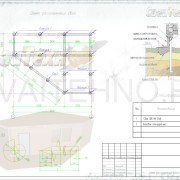 Схема расположения свай для строительства бани из СИП панелей