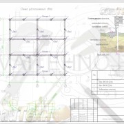Схема расположения свай для строительства деревянного дома с мансардным этажом